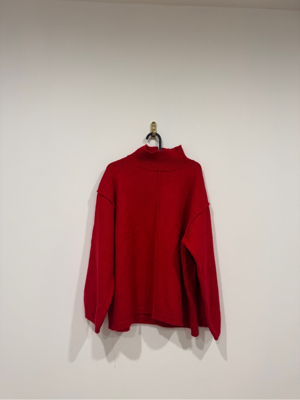 H&M Red Turtleneck Wool Blend Sweater